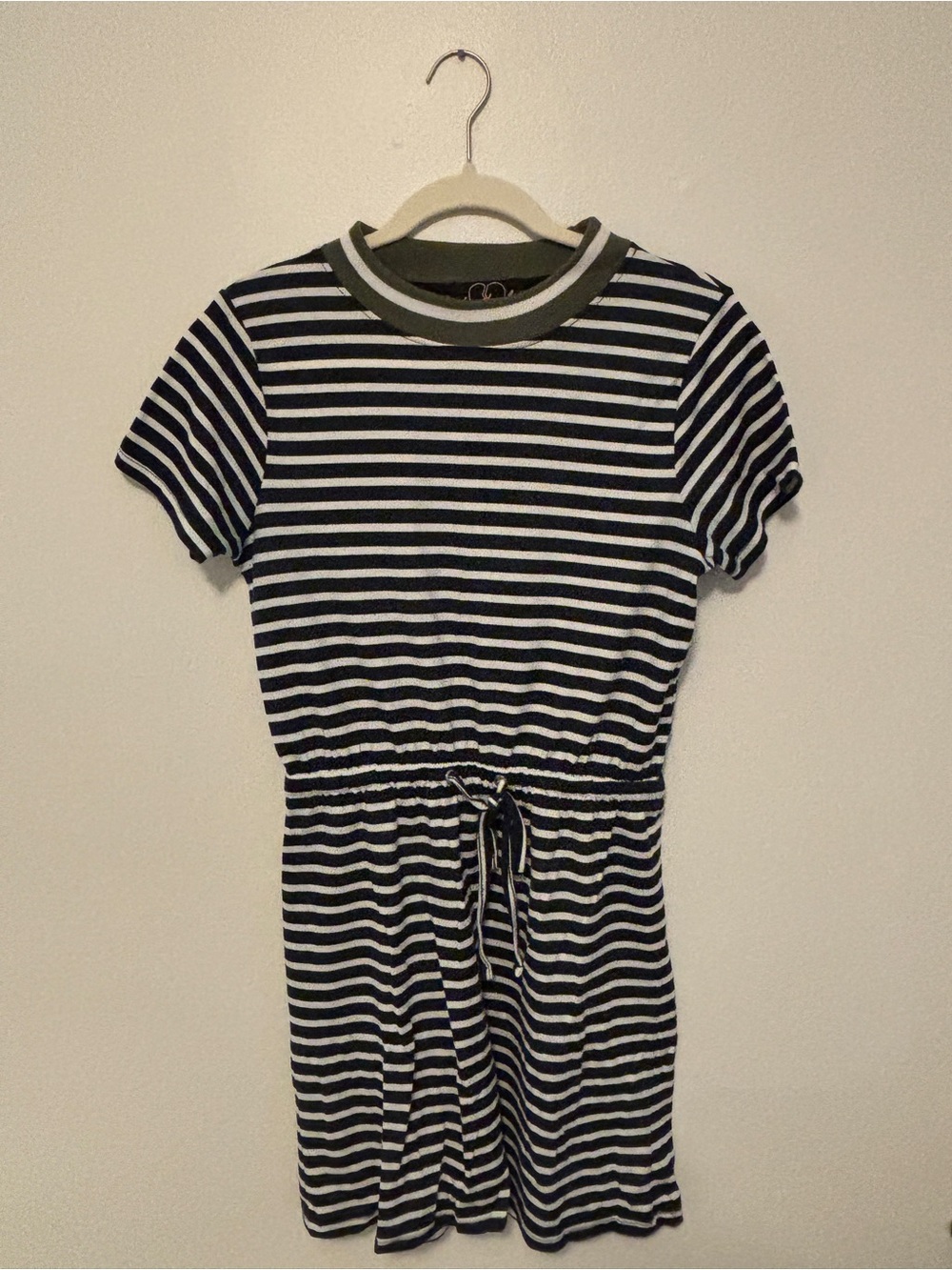 Navy and White Striped Mini Dress